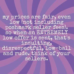 PLEASE --No low ball offers!